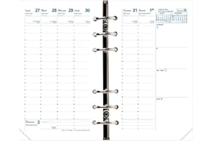 Quo Vadis - Recharge Organiseur - 2025-2026 - Timer 17 Planing - Semainier Planning - Français - 16 mois de septembre à décembre - 10x17 cm - Papier Clairefontaine blanc - Fabrication française