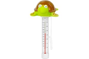 PVFZXS Pool Thermometer, Wasserthermometer Pool, Pool Gadgets, Floating Pool Thermometer Cute Für Swimmingpool, Hot Tubs, Fischteiche & Baby-pool（Schildkröte）