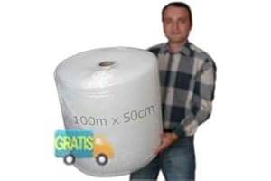 KHUDO SUMICEL Plástico de burbujas rollo para embalar - Bobina de papel burbuja para Mudanza, Transparente