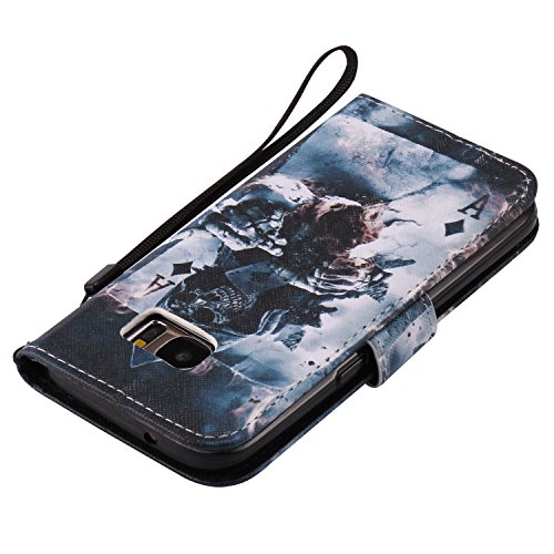 Feeltech Samsung Galaxy S7 Hülle PU-Leder und Brieftasche Bunte Muster Fall mit Magnetverschluss, Hybrid-Kickstand mit Stand-Funktion, schlagen Sie schützende weiche TPU Stoßstangenabdeckung und Kreditkartenhalter für Samsung Galaxy S7 Handgelenk Bügel-Buch-Art-Geldbeutel-Tasche mit 2 In 1 Berühren Sie Stift – Schürhaken - 7