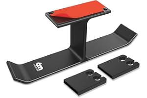 6amLifestyle Unter Schreibtisch Headset Haken, Universal Doppel Kopfhörer Halter für Over Ear Kopfhörer, Gaming Headset, aus Aluminium (Schwarz)