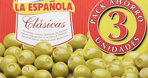 La Española Clásicas Aceitunas Rellenas de Anchoa - 3 Unidades