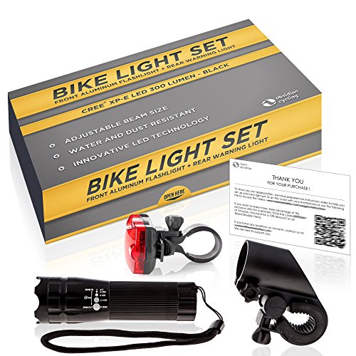 Fahrradlampen Set – Superhelle LED-Lampen fürs Fahrrad – Einfach zu montierende Vorder- und Rücklampe mit Schnellverschluss-System – Beste Front- und Rückbeleuchtung – Passend für alle Räder (200 Lumen) (200 Lumen) - 5