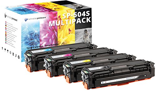 4 Schneider Printware Toner | 35 Prozent höhere Druckleistung | als Ersatz für CLT-P504C, CLT-K504S, CLT-C504S, CLT-M504S, CLT-Y504S für Samsung CLP-410, CLP-415N, CLP-415NW, CLX-4190, CLX-4195FN, CLX-4195FW, CLX-4195N, Xpress C1810W, C1860FW