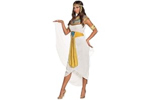 Boland - Kostium egipskiej bogini Anuket, dla dorosłych, zestaw dla kobiet, opaska na głowę, kołnierz, peleryna, sukienka, pasek i bransoletki, impreza, impreza tematyczna, karnawał, przebranie, kostiumy
