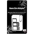 Set adattatore Nano SIM e Micro SIM per smartphone, cellulare e tablet: set completo 4 in 1, mini set con chiusura a scatto, 