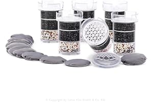 Lotus Vita Wasserfilter Ersatz Jahres Paket - 6 x Filter 12 x Kalkpad für ESPRIT, LOTUS, FAMILY, ONE, NATURA PLUS