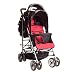 Duo Double Twin Tandem Pushchair by Kidz Kargo. 2 seat units, fully reclining lie back at the rear. Suitable for newborn or up to 33lb/15kg, front seat from 6 months. Rain cover. Black/Red