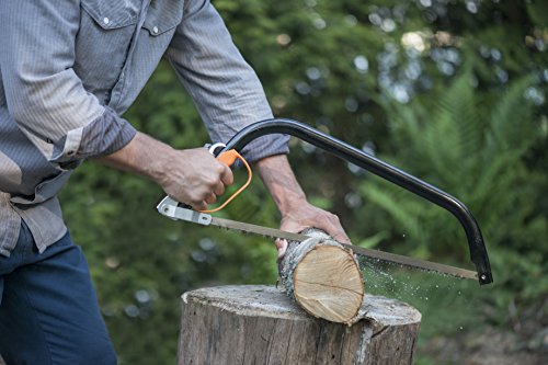 Fiskars Bügelsäge mit feststehendem Blatt für feuchtes Holz, Länge 70 cm (24 Zoll), Inklusive Sägeblattschutz, Hochwertiger Stahl, Schwarz/Orange, SW31, 1000615 - 4