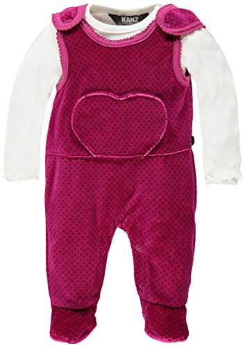 Kanz Baby Girls Strampler + T-Shirt 1/1 Arm T-Shirt Crew Neck Long Sleeve Clothing Set, Pink (festival Fuchsia Pink 2047), 0-3 Months (Manufacturer size: 56)