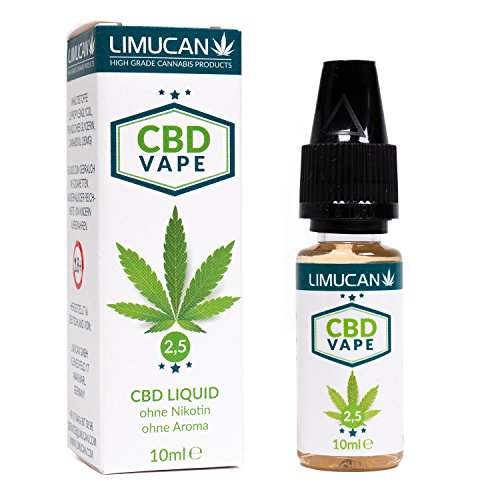 Preisvergleich Produktbild CBD Liquid e Zigaretten - Cannabidiol Liquid 250mg - ohne Aroma – Hanf Liquid CBD ohne Nikotin - Original LIMUCAN