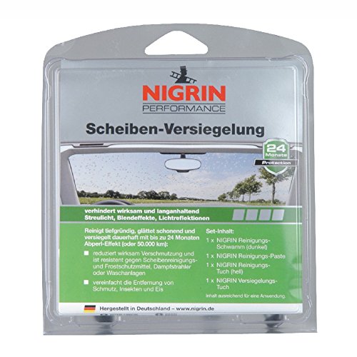 Preisvergleich Produktbild Nigrin Performance Scheibenversiegelung Set 4tlg. Regenabweiser Glasversiegelung