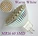 Produktbild 1x MR16 60 SMD 3528 LED Lampe Birne Leuchte Licht Spot Warmweiß 12V 4W 3300K