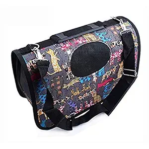 SRI Breathable Barrel Printed Pet Bag Carrier for Cats and Dogs