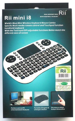 Rii Mini i8 Wireless  layout Espa  ol  - Mini teclado ergon  mico con rat  n touchpad para Smart TV  Mini PC Android  PlayStation  Xbox  HTPC  PC  Raspberry Pi