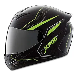 TVS XPOD - Blistering Black Helmet (Radium Line, M), medium