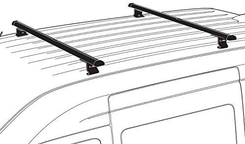 Black Transit Connect J1000 bolt-on ladder roof rack 50 bars by Vantech USA