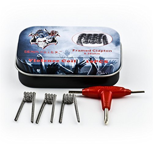 Fils de Chauffage 10pcs 0.25 ohm Kanthal A1 fil avec clé Allen pour RDA RTA RDTA E Cigarette Coil Demon Killer