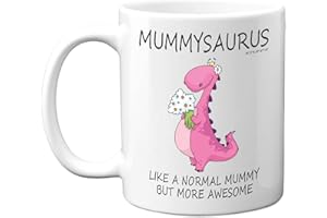STUFF4 Mummy Birthday Gifts - Mummysaurus - Best Mummy Mugs, Happy Birthday Gift, Mum Present Xmas Cup Cups, Christmas Tea Coffee Mothers Day Mugs, 11oz Ceramic Dishwasher Microwave Safe Mugs - Made in UK