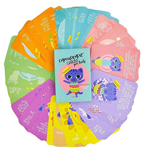 Empowerment Cards for Kids - 44 Action Packed and Fun Exercises | Themes: Self Esteem, Self-Compassion, Relaxation, Body Awareness, Feelings, Fun, Dreams