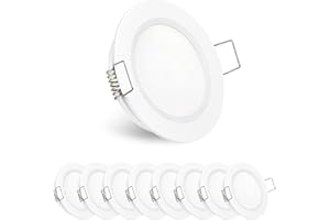 Obeaming 8 x Spot LED 12V Camper Faretti LED Incasso 12V, Dimmerabile Mini Spot LED per Camper Barca Furgone Roulotte, DIA 70mm CRI93 Alluminio (Bianco, 3000K)