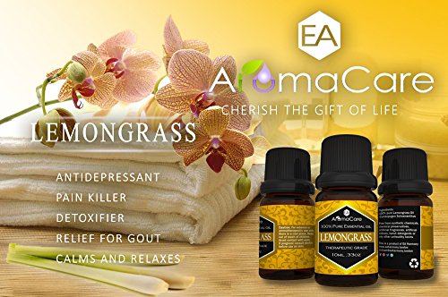 EA AromaCare – Aromatherapie Ätherische Öle Geschenkset – Therapeutische Qualität, 100% rein, (Lavendel, Pfefferminze, Zitronengras, Teebaum, Eukalyptus, Orange) - 4