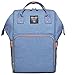 Produktbild Lmeison Mummy Rucksack Multifunktions Großraum wasserdichte Baby wickeln Rucksack Mamma Beutel Rucksack (Blau&Lila)