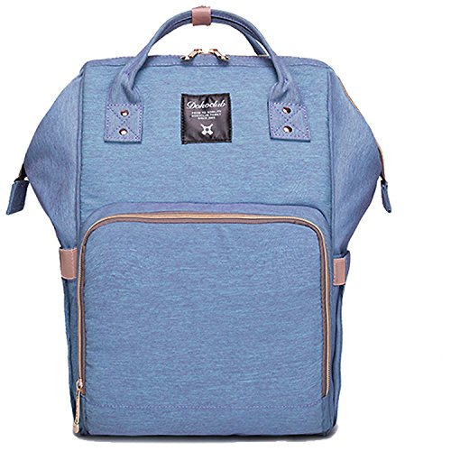 Preisvergleich Produktbild Lmeison Mummy Rucksack Multifunktions Großraum wasserdichte Baby wickeln Rucksack Mamma Beutel Rucksack (Blau&Lila)