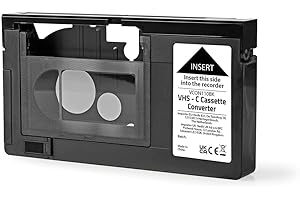 Nedis Convertitore VHS - Conversione: da VHS-C a VHS - Plug and Play - Nero