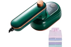 NAVESO Mini Fer à Repasser Pliable, Fer à Repasser de Voyage avec Spray, Machine à Repasser Portable à Chauffage Rapide, Réservoir dEau 50 ML, Pivotant à 90°et 180, Humide et sec pour La Maison