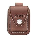 feuerzeug tasche häkeln mit Zippo Logo Zippo Ledertasche braun mit Schlaufe