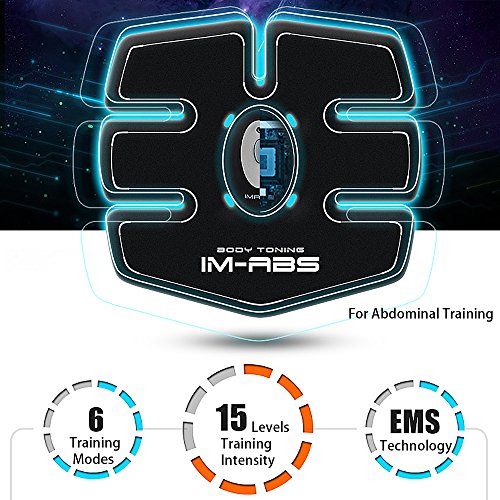 IMATE Professionelle EMS Bauchmuskel-Gürtel zu Hause Fitnesstraining Geräte, Vibration Pads für Männer und Frauen zu Tonen, Abnehmen, Trimmer, Schlank, Figurformer, Stark - 3