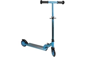 FLUXX - Trottinette 2 Roues Pliable pour Enfant - Bleu - Poids Maximal 20 kg - Hauteur 71/81 cm - Roues en PVC - Freinage arrière - Dès 4 Ans