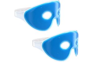 Navaris 2x Mascherina Refrigerante Occhi in Termo Gel - Maschera Regolabile Donna Uomo - Mascherine Caldo Freddo per Rilassare Rinfrescare Palpebre