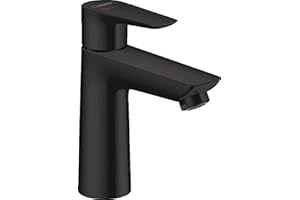 hansgrohe Talis E Mitigeur de lavabo 110 CoolStart sans tirette ni vidage, noir mat, 71714670