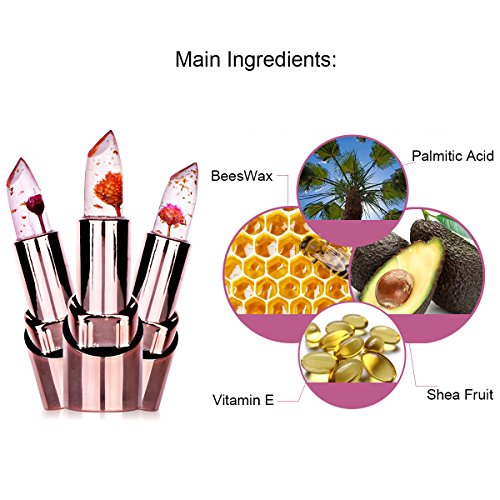 Lippenstift Richoose Lange haltbare Farbwechsel Feuchtigkeitsspendende Glanzblume Professionelle helle Surplus Lippen Kosmetik Mit einem schönen Spiegel für Mode Frauen - 3