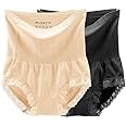 PLUMBURY Women's Cotton Seamless High Waist Tummy Control Panty (Pack Of 2)