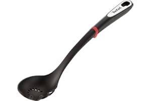Tefal Ingenio - Cuchara para pasta, plástico resistente, termorresistente hasta 230 grados de temperatura, apta para lavavajillas, rojo y negro, K20602