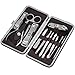 Accessotech 12 Piece Nail Care Cutter Pusher Clipper Manicure Pedicure Kit Case Gift Set