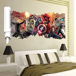 Wallgenics 3D Avenger Vinyl Wall Poster, Wallpaper, Wall Sticker Home Decor Stickers for bedrooms, Living Room, Hall, Kids Room, Play Room