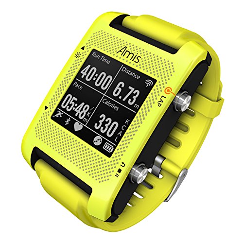 Bryton Amis S430H - Reloj GPS para Running con Sensor cardíaco Ant+, Color Amarillo