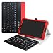 Produktbild LiuShan MediaPad M5 8.4 Bluetooth Keyboard hülle, Abnehmbare Bluetooth Tastatur (QWERTY, englisches layout) hülle mit Ständer für 8.4" Huawei MediaPad M5 8.4 Android Tablet,Rot