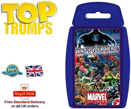 Deluxe TOP TRUMPS CARD GAMES Family Kids Fun Travel Holiday Playing Game Christmas Gift by Lizzy® (Marvel Universe)