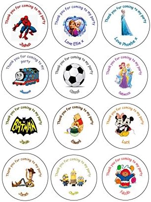 Party Bag Favour Labels, Birthday