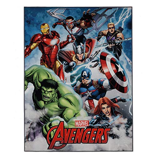 Preisvergleich Produktbild GUIZMAX Teppich Kind Avengers 125 x 95 cm Zimmer Disney Digital