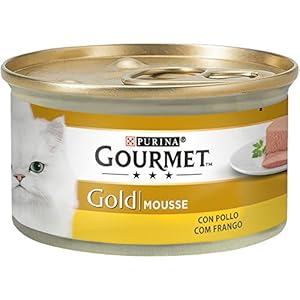 Purina Gourmet Gold Mousse comida para gatos con Pollo, 8 x 85 gr