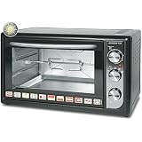 Gio Stile GYSF050 Forno elettrico ventilato piccolo, Girarrosto, Doppio  Vetro, Fornetto Acciaio per Pizza, Timer, Fornello, 3 Funzioni Cottura, 50  litri : Amazon.it: Casa e cucina