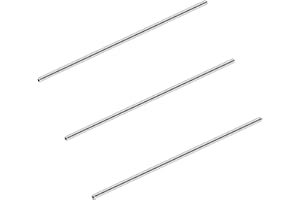 iMeistek Lot de 3 tubes en acier inoxydable 304-5 mm de diamètre extérieur x 1 mm d'épaisseur - 250 mm de long - Tubes ronds droits et industriels