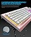 Produktbild Iyowin Gaming USB Tastatur Aluminium mechanisches Gefühl, handgefertigt, 7 LED GRB Beleuchtung wasserdicht, Patent für Aluminiumkörper der Ober- und Unterplatte, 104 Taste Anti-Goasting, 80 Millionen Tastendruck-Test, Multimedia Tasten, Sound kontrollierte Atmenlampe, Multi-Color Einstellbar - US Layout Rose Gold