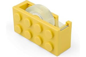 Dispenser Nastro Adesivo, DEANKEJI Giallo Porta Nastro Adesivo, Forma a Mattoncino Dispenser di Nastro Adesivo per Ufficio, per Scrivanie da Ufficio, Ristoranti, Negozi di Fiori e Sale Studio